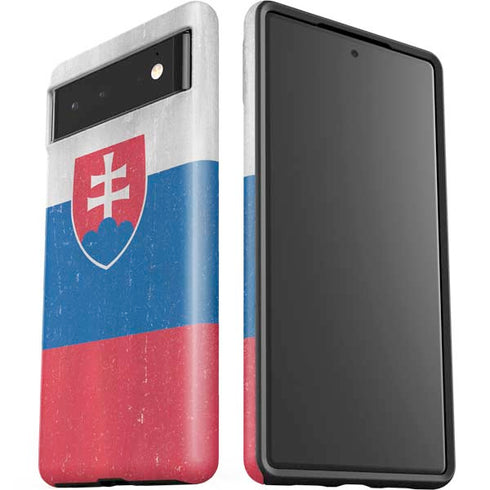 Slovakia Flag Distressed Google Pixel 6 Case